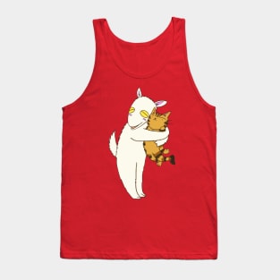 Tora and Yuki (cat and goat) - Hug Tank Top